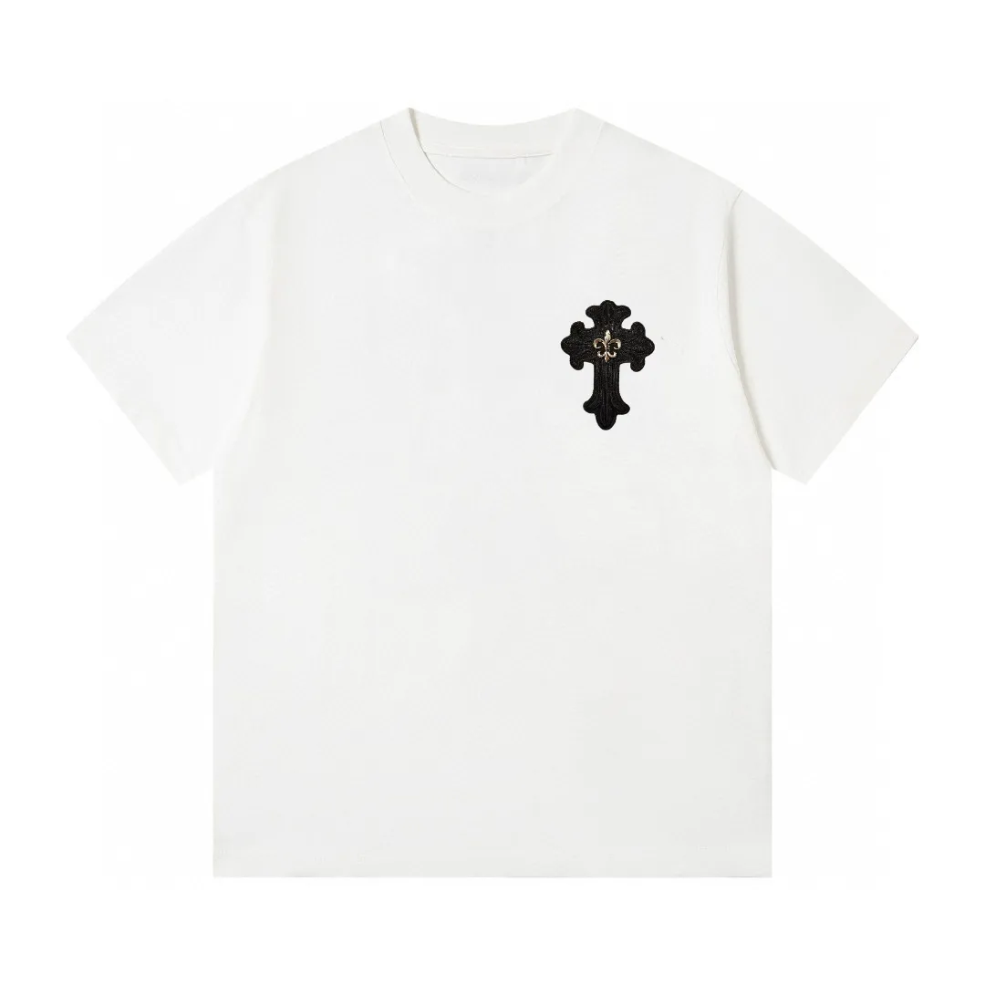 P160 Chrome Hearts Chrome Hearts new classic casual round neck short-sleeved T-shirt [Little Red Book popular style | Stars and Internet celebrities wear the same style] 1⃣️The fabric is made of 26 counts of 260g pure cotton double yarn fabric. It is soft and skin-friendly, highly breathable, and the positioning cutting process oversizes the loose version, making the upper body very slimming. 2⃣️Iconic logo design, distinguishing low-end versions on the market, all single accessories are customized at 1:1, with three complete standards. 3⃣️The same series for men and women, the latest 25ss models, and popular summer items yyds! Process features: Standard 3 cm 12-pin wiring, foreign trade grade process standards, Color: black, white, same style for men and women Sizes: S, M, L, XL, XXL